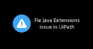 Fix Java Extensions issue in UiPath